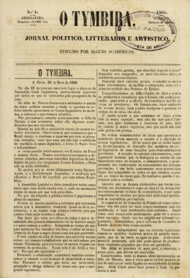 O Tymbira [jornal], n. 4. São Paulo-SP, 26 mai. 1860.