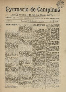 Gymnasio de Campinas [jornal], [s/n]. Campinas-SP, 15 nov. 1903.