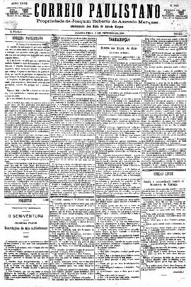 Correio paulistano [jornal], [s/n]. São Paulo-SP, 08 set. 1880.