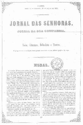 O Jornal das senhoras [jornal], a. 3, t. 6, [s/n]. Rio de Janeiro-RJ, 16 jul. 1854.