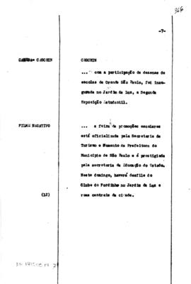 TV Tupi [emissora]. Jornal Panorama [programa]. Roteiro [televisivo], 17 mai. 1975.