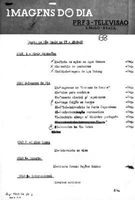 TV Tupi [emissora]. Diário de São Paulo na T.V. [programa]. Roteiro [televisivo], 29 set. 1959.