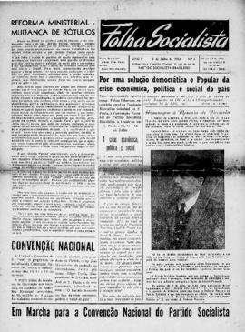 Folha socialista [jornal], a. 5, n. 3. São Paulo-SP, 05 jul. 1953.