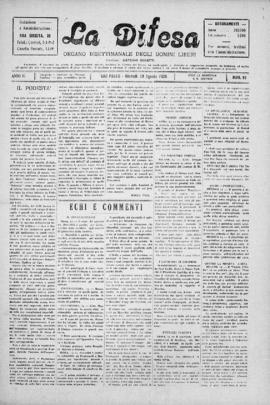 La Difesa [jornal], a. 3, n. 92. São Paulo-SP, 19 ago. 1926.