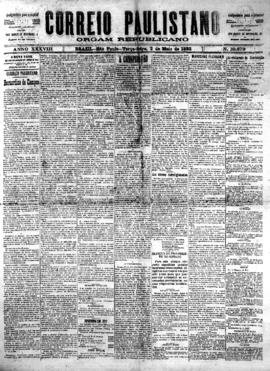 Correio paulistano [jornal], [s/n]. São Paulo-SP, 03 mai. 1892.