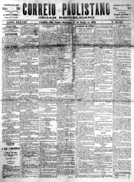 Correio paulistano [jornal], [s/n]. São Paulo-SP, 05 jun. 1892.