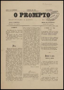 O Prompto [jornal], a. 5, [s/n]. São Paulo-SP, 1896.