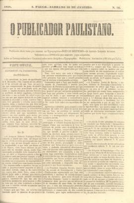 O Publicador paulistano [jornal], n. 51. São Paulo-SP, 30 jan. 1858.