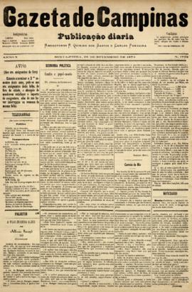 Gazeta de Campinas [jornal], a. 10, n. 1732. Campinas-SP, 26 set. 1879.