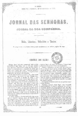 O Jornal das senhoras [jornal], a. 3, t. 6, [s/n]. Rio de Janeiro-RJ, 10 dez. 1854.