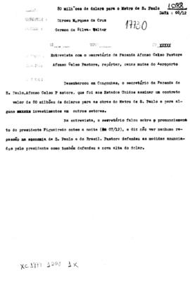 TV Tupi [emissora]. Dossiê subsidiário [programa não identificado], 08 dez. 1979.