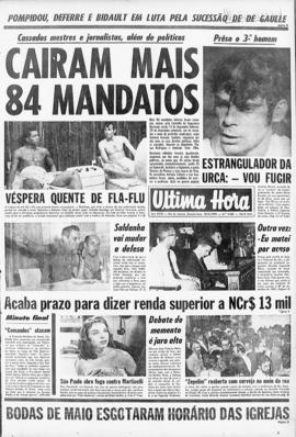 Última Hora [jornal]. Rio de Janeiro-RJ, 30 abr. 1969 [ed. vespertina].
