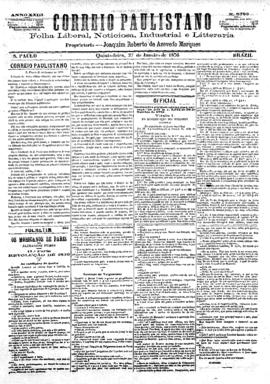Correio paulistano [jornal], [s/n]. São Paulo-SP, 27 jan. 1876.
