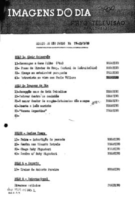 TV Tupi [emissora]. Diário de São Paulo na T.V. [programa]. Roteiro [televisivo], 20 mar. 1959.