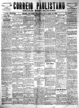 Correio paulistano [jornal], [s/n]. São Paulo-SP, 21 jun. 1892.