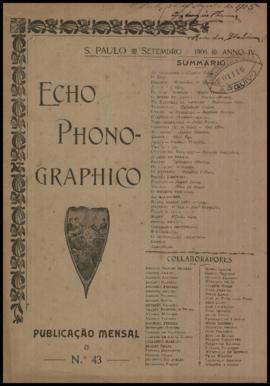 Echo phonographico [jornal], a. 4, n. 43. São Paulo-SP, set. 1905.