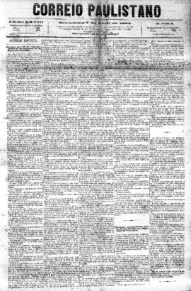 Correio paulistano [jornal], [s/n]. São Paulo-SP, 07 abr. 1882.