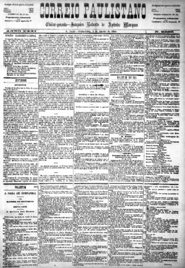 Correio paulistano [jornal], [s/n]. São Paulo-SP, 01 ago. 1884.