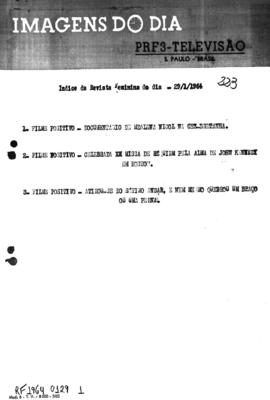 TV Tupi [emissora]. Revista Feminina [programa]. Roteiro [televisivo], 29 jan. 1964.