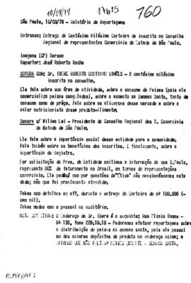 TV Tupi [emissora]. Dossiê subsidiário [programa não identificado], 10 abr. 1979.