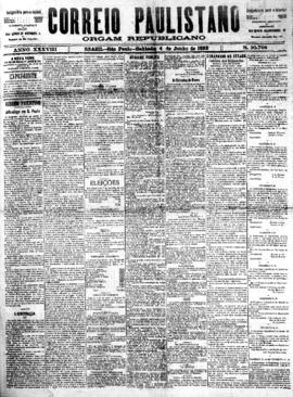 Correio paulistano [jornal], [s/n]. São Paulo-SP, 04 jun. 1892.