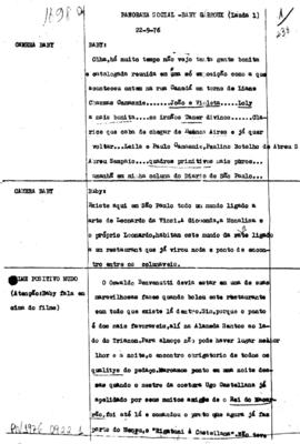 TV Tupi [emissora]. Jornal Panorama [programa]. Roteiro [televisivo], 22 set. 1976.