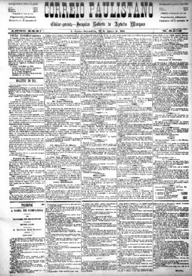 Correio paulistano [jornal], [s/n]. São Paulo-SP, 22 ago. 1884.