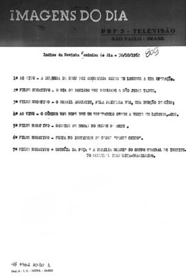 TV Tupi [emissora]. Revista Feminina [programa]. Roteiro [televisivo], 30 out. 1962.