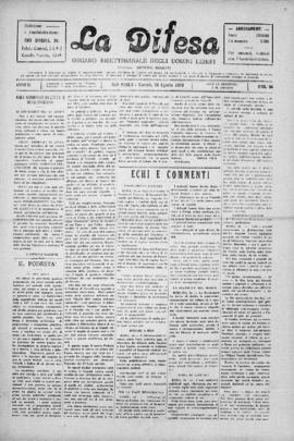 La Difesa [jornal], a. 3, n. 94. São Paulo-SP, 26 ago. 1926.