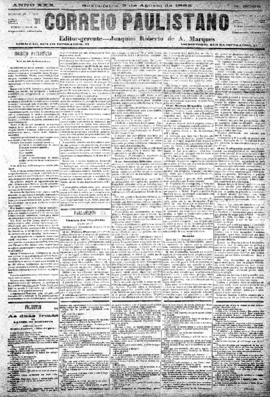 Correio paulistano [jornal], [s/n]. São Paulo-SP, 03 ago. 1883.