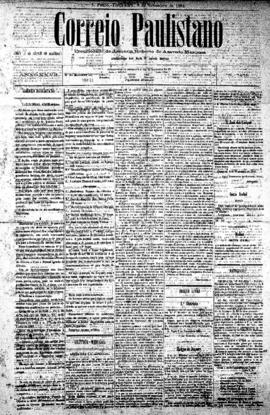 Correio paulistano [jornal], [s/n]. São Paulo-SP, 08 nov. 1881.