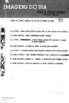 TV Tupi [emissora]. Revista Feminina [programa]. Roteiro [televisivo], 30 out. 1959.