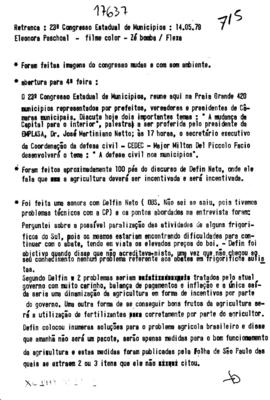 TV Tupi [emissora]. Dossiê subsidiário [programa não identificado], 14 mai. 1979.