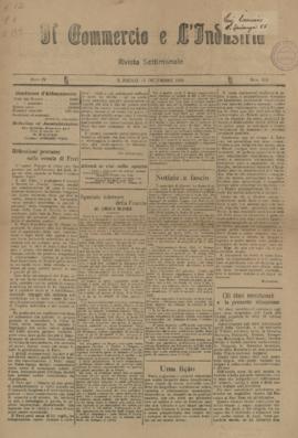 Il Commercio e l' industria [jornal], a. 4, n. 165. São Paulo-SP, 13 dez. 1908.