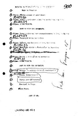 TV Tupi [emissora]. Ultra Notícias [programa]. Roteiro [televisivo], 19 ago. 1970.