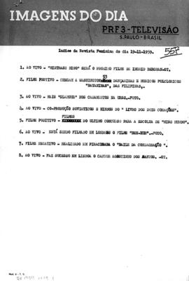 TV Tupi [emissora]. Revista Feminina [programa]. Roteiro [televisivo], 19 nov. 1959.