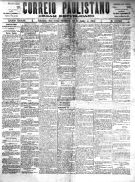Correio paulistano [jornal], [s/n]. São Paulo-SP, 23 jul. 1892.
