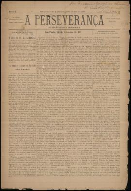 A Perseverança [jornal], a. 1, n. 10. São Paulo-SP, 20 set. 1911.