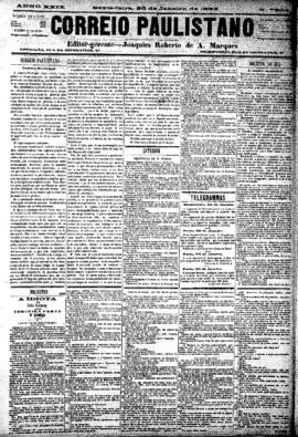 Correio paulistano [jornal], [s/n]. São Paulo-SP, 26 jan. 1883.