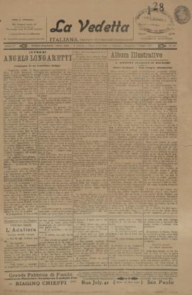 La Vedetta Italiana [jornal], a. 4, n. 138. São Carlos-SP, 07 jun. 1908.