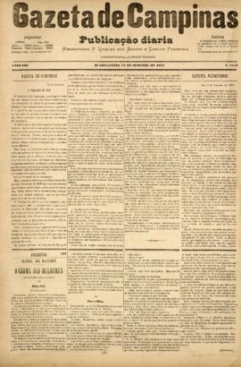 Gazeta de Campinas [jornal], a. 8, n. 1157. Campinas-SP, 17 out. 1877.