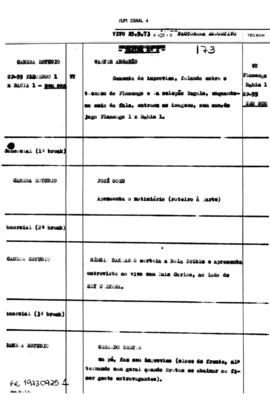 TV Tupi [emissora]. Factorama Esportivo [programa]. Roteiro [televisivo], 25 set. 1973.