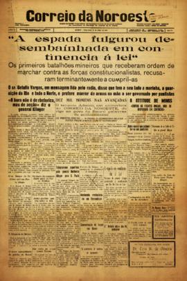 Correio da noroeste [jornal], a. 2, n. 334. Bauru-SP, 12 jul. 1932.