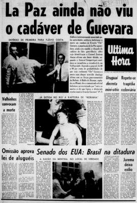 Última Hora [jornal]. Rio de Janeiro-RJ, 10 out. 1967 [ed. vespertina].