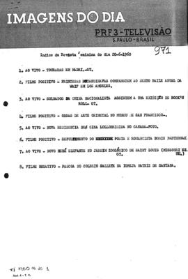 TV Tupi [emissora]. Revista Feminina [programa]. Roteiro [televisivo], 20 jun. 1960.