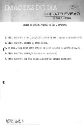 TV Tupi [emissora]. Revista Feminina [programa]. Roteiro [televisivo], 24 jan. 1964.