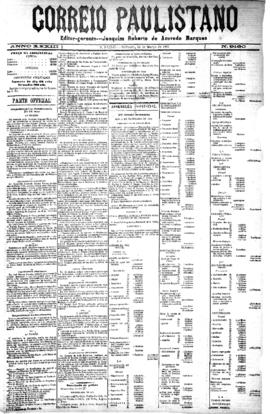 Correio paulistano [jornal], [s/n]. São Paulo-SP, 12 mar. 1887.