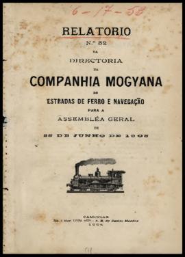 Relatório…, nº 052, 1904. Criador(a): Companhia Mogiana de Estradas de Ferro. Campinas-SP: Typ. à...