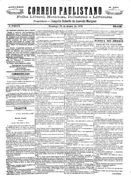 Correio paulistano [jornal], [s/n]. São Paulo-SP, 18 jun. 1876.