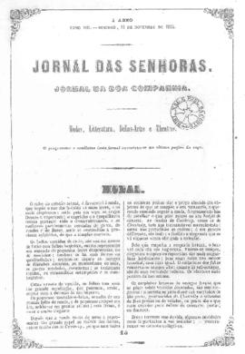 O Jornal das senhoras [jornal], a. 4, t. 8, [s/n]. Rio de Janeiro-RJ, 11 nov. 1855.